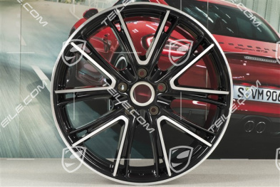 21" Felga Panamera Exclusive, 9,5J x 21 ET71, czarny Jet Black metalik