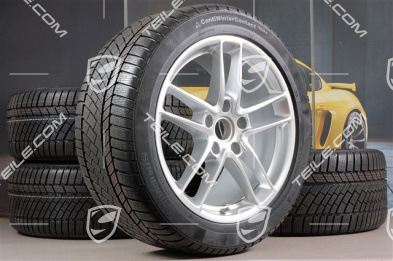 19" Panamera TURBO II Winterräder Satz, Felgen 9J x 19 ET60 + 10J x 19 ET61 + NEUE Continental Winterreifen 255/45 R19+285/40 R19, RDK-Sensoren