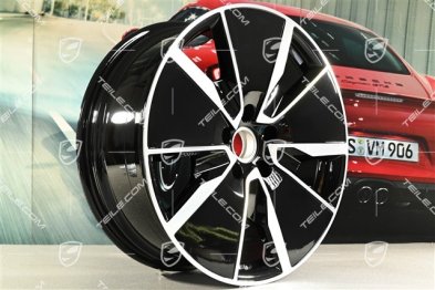 21" felga Macan Turbo, 8,5J x 21 ET27, czarny wysoki połysk