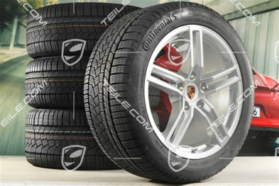 19" Panamera Koła zimowe, komplet, felgi 9J x 19 ET64 + 10,5J x 19 ET62 + opony zimowe Continental Winter Contact TS860 S 265/45 R19 + 295/40 R19, srebrne