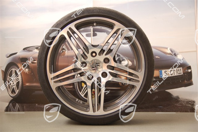 19" Komplet kół letnich Turbo I, felgi 8,5J x 19 ET 56 + 11J x 19 ET51 + NOWE opony letnie 235/35 ZR19 + 305/30 ZR19, czujniki ciśnienia RDK