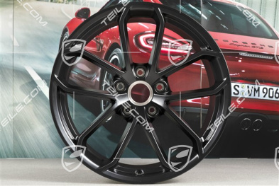 20-inch wheel rim set 718 Cayman GT4, wheel rims 8,5J x 20 ET61 + 11J x 20 ET50, black satin matt