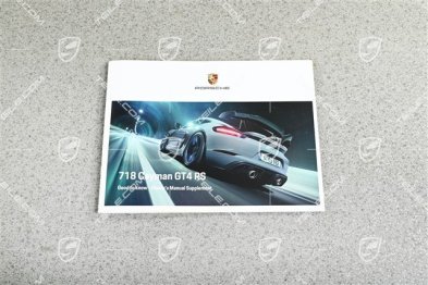 Porsche 718 GT4RS Driver's Manual - Handbuch/Bedienungsanleitung, Englisch