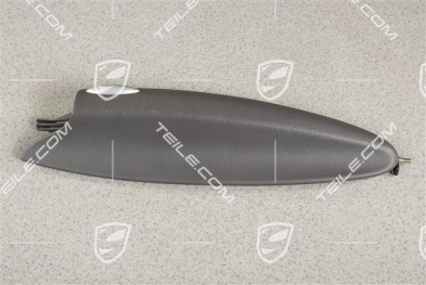 Klapka schowka w drzwi, Skóra, Dark grey, L