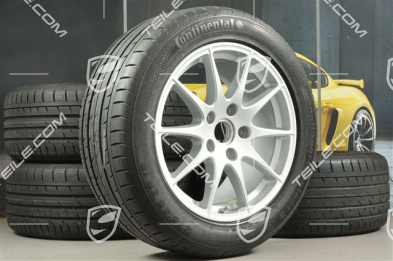 18" Panamera S Sommerräder Satz, Felgen 8J x 18 ET59 + 9J x 18 ET53 + NEUE Continental  Sommerreifen 245/50 R18 + 275/45 R18