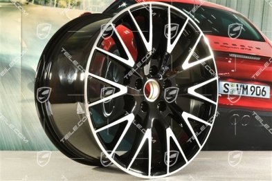 21" Felgensatz Panamera Exclusive Design, 9,5J x 21 ET71 + 11,5J x 21 ET69, schwarz hochglanz