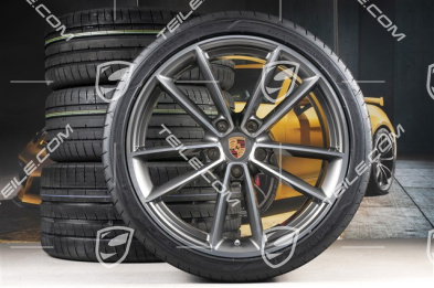 20"+21" Carrera Classic Sommerräder Satz, Felgen 8,5J x 20 ET50 + 11,5J x 21 ET67 + Goodyear Sommerreifen 245/35 R20 + 305/30 R21, mit RDK-Sensoren