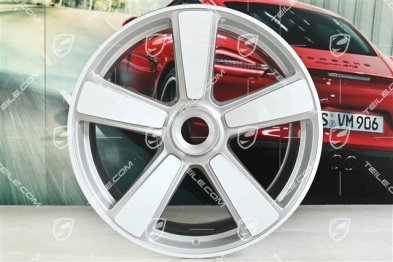 21-inch Sport Classic "911 Turbo 50 Years" wheel rim, central lock, 12J x 21 ET70, white high gloss
