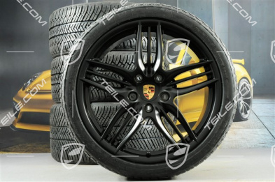 20-inch Sport Design winter wheel set, 8,5J x 20 ET51 + 11J x 20 ET70, Michelin winter tyres 245/35 ZR20 + 295/30 ZR20, without TPMS, black satin mat