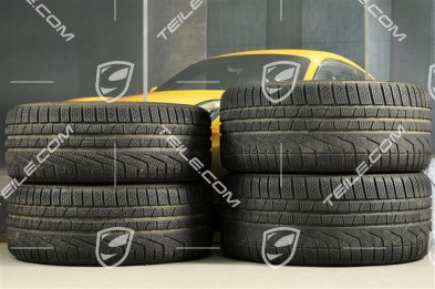 18" Boxster koła zimowe komplet, 8J x 18 ET57 + 9J x 18 ET47 + opony zimowe Pirelli Sottozero II 235/45 R18 + 265/45 R18, z czujnikami ciśnienia RDK