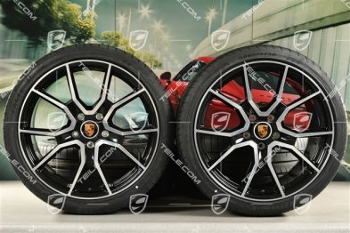 21" Koła letnie RS Spyder Design, felgi 9,5J x 21 ET60 + 11,5J x 21 ET66 + opony letnie Goodyear 265/35 R21 + 305/30 R21, czarny wysoki połysk