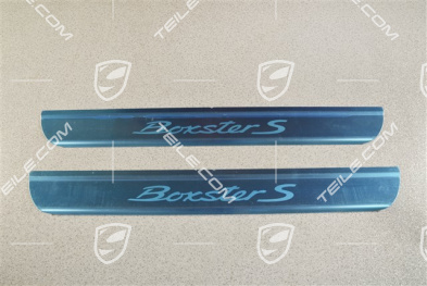 Blenden/Einstiegleisten, unbeleuchtet , Edelstahl, "Boxster S", Satz, L+R