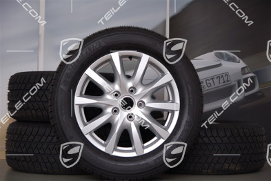 18" Cayenne Winterräder Satz, Felgen 8J x 18 ET53 + Reifen Michelin 255/55 R18 109V XL M+S, ohne RDK