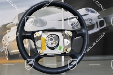 4-spoke steering wheel, leather, "metropol" blue