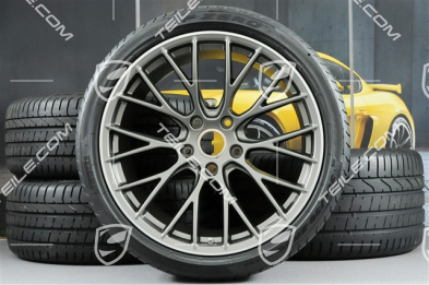 20-inch winter wheels set RS SPYDER Design, rims 8,5J x 20 ET49 + 11,5J x 20 ET56 + summer tyres 245/35 R20 + 305/30 R20, in platinum