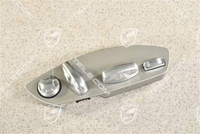 Front seat switch, seat adjuster / memory package 14-way, Galvano silver, R