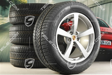 18-inch "Macan" Winter wheel set, rims 8J x 18 ET21 + 9J x 18 ET21 + Pirelli winter tyres 235/60 ZR 18 + 255/55 ZR 18, with TPMS