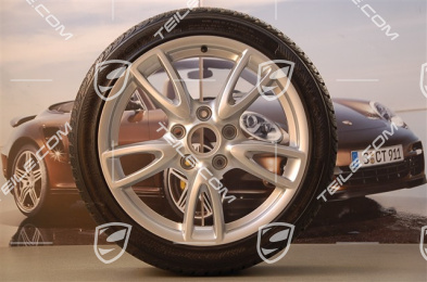 18-inch Carrera IV wheel set, wheels 8J x 18 ET57 + 11J x 18 ET51 + NEW tyres 235/40 R18 + 295/35 R18
