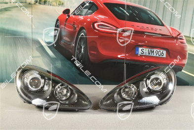 Xenon headlight, Turbo, with daytime running light, SportDesign package, BLACK inside panel, set (L+R)
