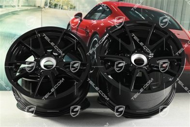 19-inch GT3RS II 4.0 / GT2RS wheel set, black, front 9J x 19 ET47+ rear 12J x 19 ET48