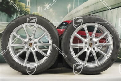 20-inch Cayenne COUPE Design winter wheel set, rims 9J x 20 ET50 + 10,5J x 20 ET55 +  Continental winter tyres 275/45 R20 + 305/40 R20, with TPMS