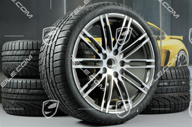 20" Komplet kół zimowych Turbo III, 8,5J x 20 ET51 + 11J x 20 ET70 + NOWE opony zimowe Pirelli 245/35 ZR20 + 295/30 ZR20, bez czujników ciśnienia RDK