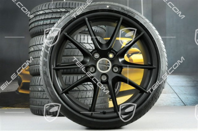 20-inch Carrera S III summer wheel set, 8,5J x 20 ET51 + 11J x 20 ET52 + summer tyres 245/35 ZR20 + 305/30 ZR20, with TPMS, black sidematt
