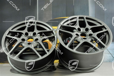 19-inch Carrera S II (Facelift) wheel set, 8J x 19 ET57 + 11J x 19 ET67, Platinum