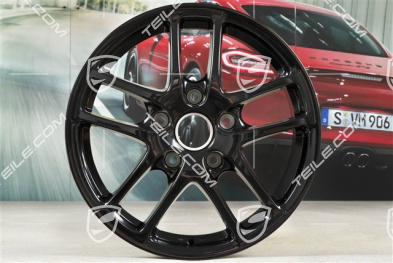 17" Cayman Felgensatz, vorne 6,5J x 17 ET55 + hinten 8J x 17 ET40, schwarz hochglanz