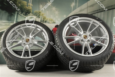 19"+20" Carrera Winterräder Satz, Felgen 8,5J x 19 ET52 + 11J x 20 ET66 + NEUE Pirelli Winterreifen 235/40 R19 + 295/35 R20, mit RDK-Sensoren