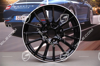 19" Komplet felg SportDesign, 8J x 19 ET57 + 11J x 19 ET51, czarno-srebrne