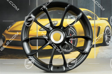 20"+ 21" GT3RS wheel rim set, with GT3RS logo, 9,5J x 20 ET50 + 12,5J x 21 ET48, black satin mat