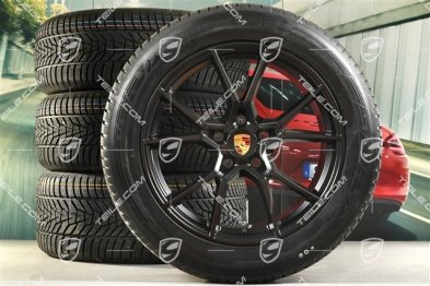 20-inch Cayenne S winter wheel set, rims 9J x 20 ET50 + 10,5J x 20 ET55 + Hankook Winter i*eveo 3X, winter tyres 255/55 R20 + 295/45 R20, with TPMS, black satin matt