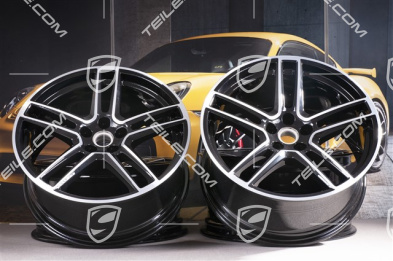 20" Felgensatz "Macan Turbo", 9J x 20 ET 26 + 10J x 20 ET19, BORBET, schwarz hochglanz