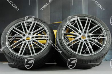 21" Turbo IV Sommerräder, Felgen 9,5J x 21 ET71 + 11,5J x 21 ET69 + Michelin Sommerreifen 275/35 ZR21 + 325/30 ZR21, mit RDK-Sensoren, nur für Turbo S E-Hybrid