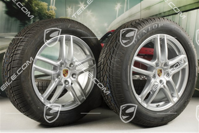 19" koła zimowe, komplet "Cayenne Turbo IV" facelift 2014->, felgi 8,5J x 19 ET59 + NOWE  opony zimoweDunlp 3D 265/50 R19, z czujnikami ciśnienia
