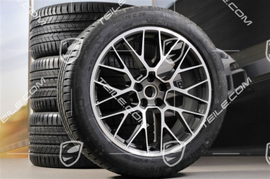 20" "RS Spyder Design" Sommerräder Satz, Felgen 9J x 20 ET26 + 10J x 20 ET19 + NEUE Michelin Sommerreifen 265/45 R 20 + 295/40 R 20, mit RDK-Sensoren