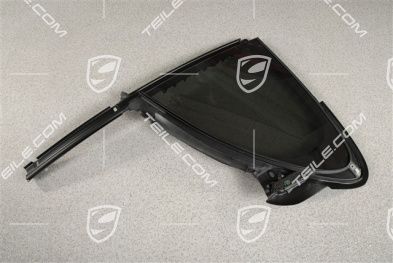 Rear door side window glass, including roll up blind adapter, Privacy glazing, L