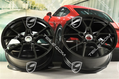 20" Cayenne S Felgensatz, 10,5J x 20 ET64 + 9J x 20 ET50, Schwarz-Seidenmatt