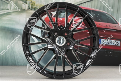 21-inch wheel rim set Cayenne RS Spyder, 11J x 21 ET58 + 9,5J x 21 ET46, black high gloss