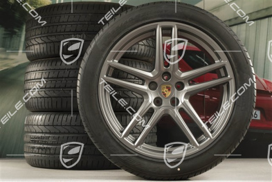 20" koła letnie komplet Turbo, felgi 9J x 20 ET26 + 10J x 20 ET19 + NOWE opony letnie Pirelli 265/45 R20 + 295/40 R20, Platinum, z czujnikami ciśnienia RDK