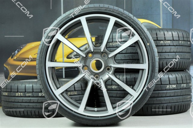 20" Carrera Classic Sommerräder Satz, Felgen 8J x 20 ET57 + 10J x 20 ET45 + NEUE Pirelli Sommerreifen 235/35 ZR20 + 265/35 ZR20, mit RDK-Sensoren