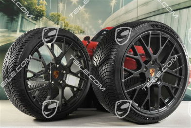20"+21" RS Spyder Design, koła zimowe, komplet, felgi 8,5J x 20 ET50 + 11J x 21 ET82 + opony zimowe Michelin 245/35 R20 + 305/30 R21, z czujnikami ciśnienia, Anthracite Grey