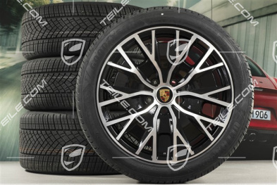 20" koła zimowe Turbo S Aero Design, komplet, felgi 9J x 20 ET54 + 11J x 20 ET60, opony zimowe Goodyear 245/45 R20 + 285/40 R20