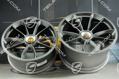 20+21" GT3 RS wheel set, rims: front 9,5J x 20 ET50 + rear 12,5J x 21 ET48, Platinum satin matt