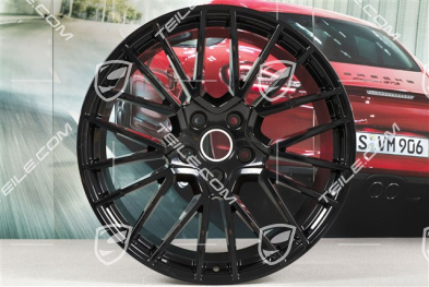 21" Komplet felg Cayenne RS Spyder, 11J x 21 ET49 + 9,5J x 21 ET46, czarny wysoki połysk, do Cayenne Coupé