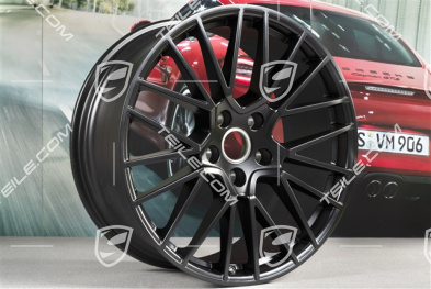 21" Komplet felg RS Spyder, 11J x 21 ET49 + 9,5J x 21 ET46, do Cayenne Coupé, czarny satynowy półmat