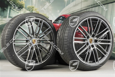 20" Turbo IV koła letnie komplet, felgi 8,5J x 20 ET57 + 10,5J x 20 ET47 + opony letnie GoodYear 235/35 ZR20 + 265/35 ZR20, z czujnikami ciśnienia