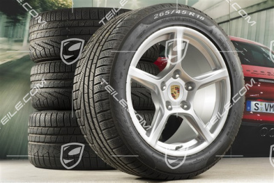 18" Boxster winter wheels set, rims 8J x 18 ET57 + 9,5J x 18 ET49, Pirelli Sottozero II winter tires, with TPMS