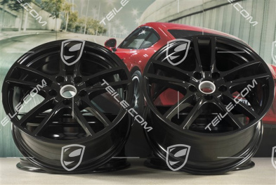 20-inch Cayenne Sport wheel rim set, 10,5J x 20 ET55 + 9J x 20 ET50, black high gloss